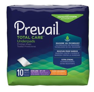 Prevail® Total Care Disposable Polymer Heavy Absorbency Underpad 